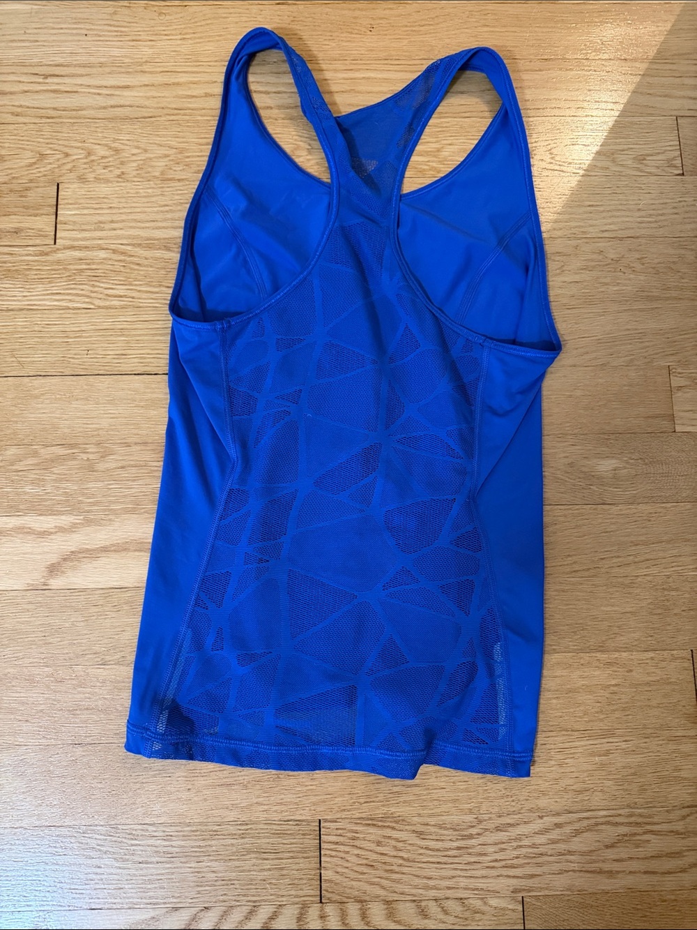 lululemon athletica Electric Blue Racerback Mesh Tank